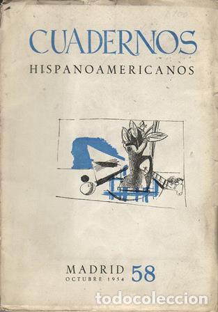 Libros: CUADERNOS HISPANOAMERICANOS, n&ordm;58. - Foto 1