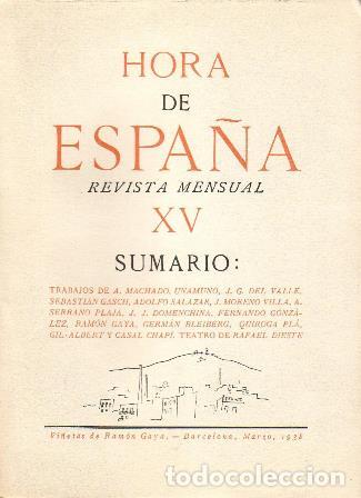 Libros: HORA DE ESPA&Ntilde;A, n&ordm;XV. Revista mensual.- - Foto 1