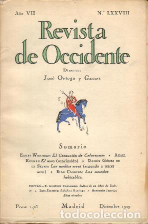 Libros: REVISTA DE OCCIDENTE, n&ordm;LXXVIII. - Foto 1