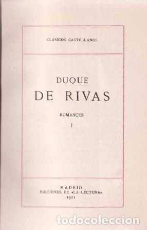 Libros: DUQUE DE RIVAS.- - Romances. Tomo I. - Foto 1