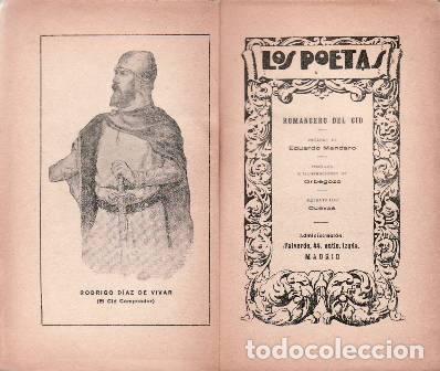 Libros: ANONIMO.- - Romancero del Cid. Pr&oacute;logo de Aduardo Mendaro. - Foto 1