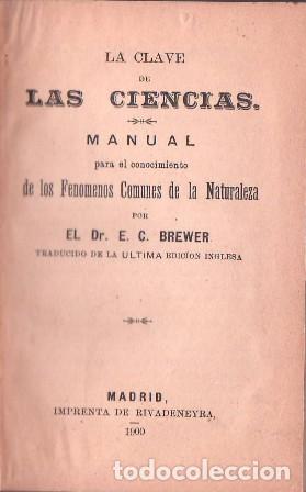 Libros: BREWER, Dr. E. C.- - La Clave de las Ciencias. - Foto 1