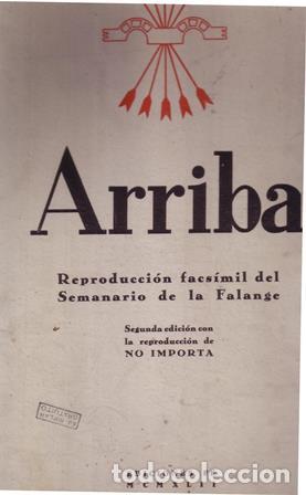 Libros: ARRIBA, n&ordm;1-34 ( 21 de marzo de 1935 a 5 de marzo de 1936.- Semanario de la Falange. Seguido de NO I