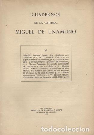Libros: Cuadernos de la C&aacute;tedra Miguel de Unamuno VI - Foto 1