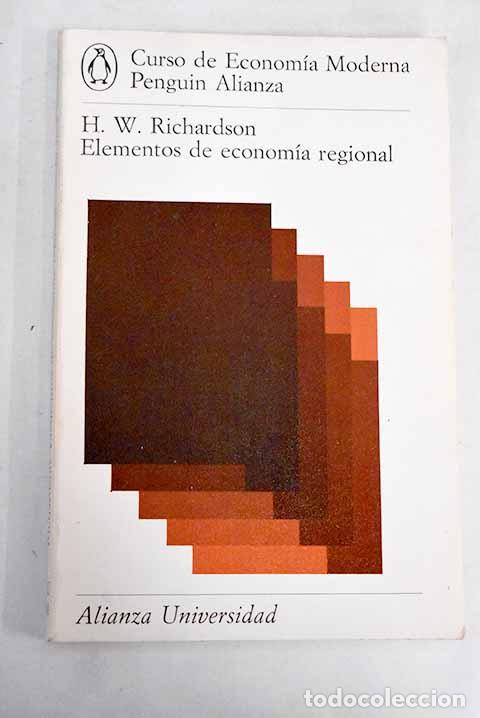 Libros: Elementos de econom&iacute;a regional.- Richardson, Harry W. - Foto 1