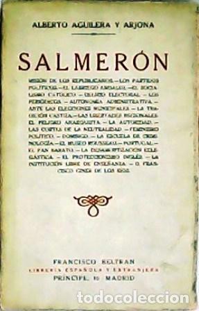 Libros: AGUILERA Y ARJONA, Alberto.- - Salmer&oacute;n. - Foto 1