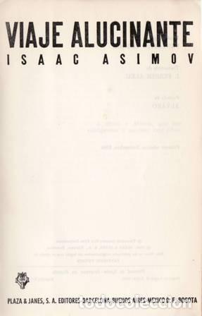 Libros: ASIMOV, Isaac.- - Viaje alucinante. - Foto 1