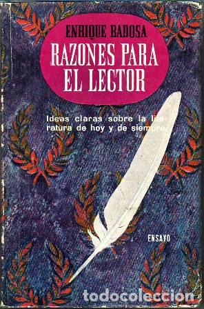 Libros: BADOSA, Enrique.- - Razones para el lector. - Foto 1