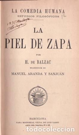 Libros: BALZAC, H. de.- - La piel de zapa. - Foto 1