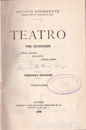 Libros: BENAVENTE, Jacinto.- - TEATRO. - Foto 1