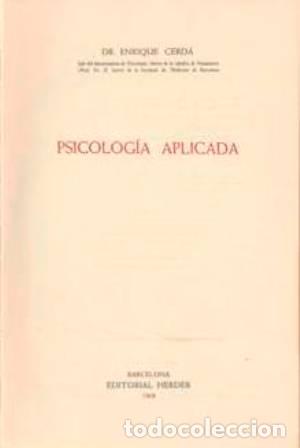 Libros: CERD&Aacute;, Enrique.- - Psicolog&iacute;a aplicada. - Foto 1