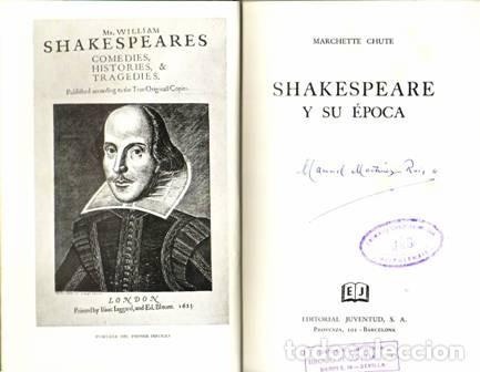 Libros: CHUTE, Marchette.- - Shakespeare y su &eacute;poca. - Foto 1