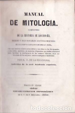 Libros: ESCOSURA, D. P. de la - - Manual de Mitolog&iacute;a. - Foto 1