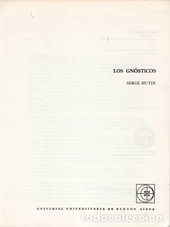 Libros: HUTIN, Serge.- - Los Gn&oacute;sticos. - Foto 1