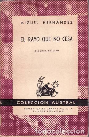 Libros: HERN&Aacute;NDEZ, Miguel.- - El rayo que no cesa. - Foto 1