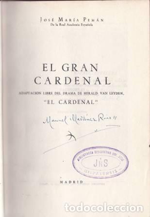 Libros: PEM&Aacute;N, Jos&eacute; Mar&iacute;a.- - El gran Cardenal - Edipo. - Foto 1