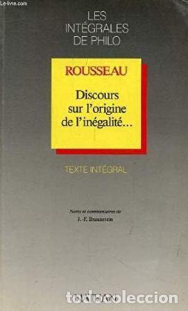 Libros: ROUSSEAU.- - Discours sur lorigine de lin&eacute;galit&eacute;. - Foto 1