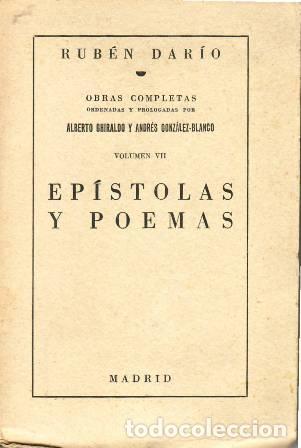 Libros: RUB&Eacute;N DAR&Iacute;O.- - Ep&iacute;stolas y poemas. Volumen VII. - Foto 1
