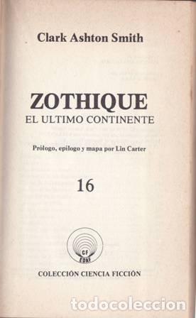 Libros: SMITH, Clark Ashton.- - Zothique: El &uacute;ltimo continente. - Foto 1