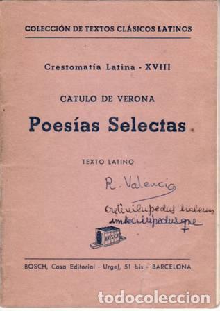 Libros: VERONA, Catulo de.- - Poes&iacute;as Selectas. - Foto 1