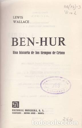 Libros: WALLACE, Lewis.- - BEN-HUR. - Foto 1