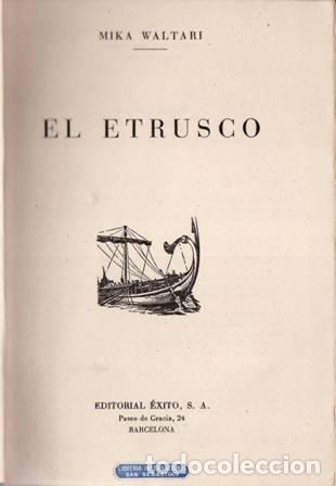 Libros: WALTARI, Mika.- - El etrusco. - Foto 1