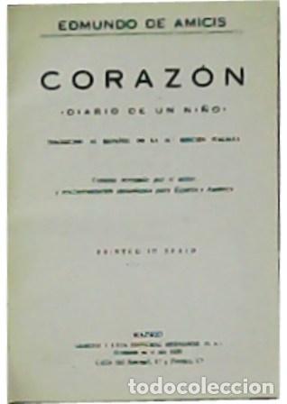 Libros: AMICIS, Edmundo de.- - Coraz&oacute;n. Diario de un ni&ntilde;o. - Foto 1