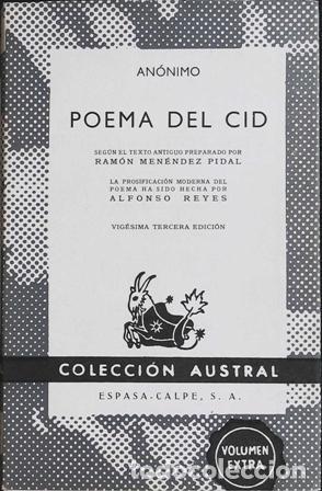 Libros: AN&Oacute;NIMO.- - Poema del CID. - Foto 1