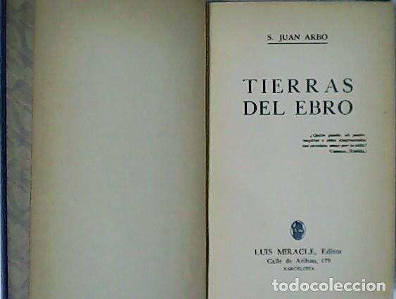 Libros: ARBO, Juan.- - Tierras del Ebro. - Foto 1