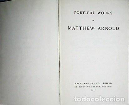 Libros: ARNOLD, Matthew.- - Poetical Works. - Foto 1