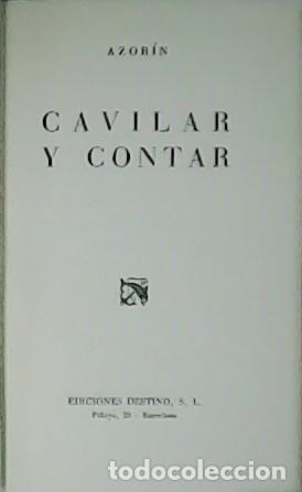 Libros: AZOR&Iacute;N.- - Cavilar y contar. - Foto 1