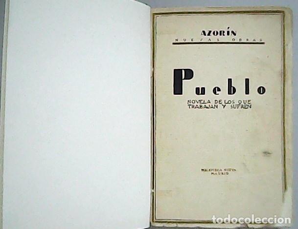 Libros: AZOR&Iacute;N.- - Pueblo. (Novela de los que trabajan y sufren) - Foto 1