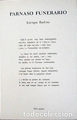 Libros: BADOSA, Enrique.- - Parnaso funerario. - Foto 1