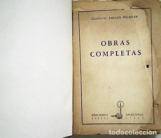 Libros: B&Eacute;CQUER, Gustavo A.- - Obras compleas. - Foto 1