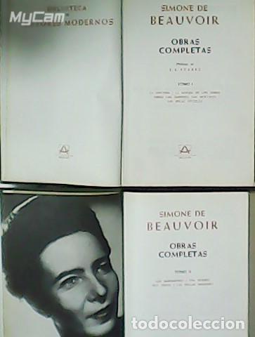 Libros: BEAUVOIR, Simone de.- - Obras completas. Pr&oacute;logo de J. L. Su&aacute;rez. - Foto 1