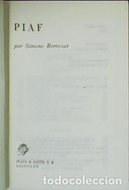 Libros: BERTEAUT, Simone.- - Piaf. - Foto 1