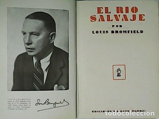 Libros: BROMFIELD, Louis.- - El r&iacute;o salvaje. - Foto 1