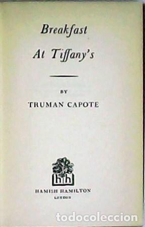 Libros: CAPOTE, Truman.- - Break at Tiffanys. - Foto 1