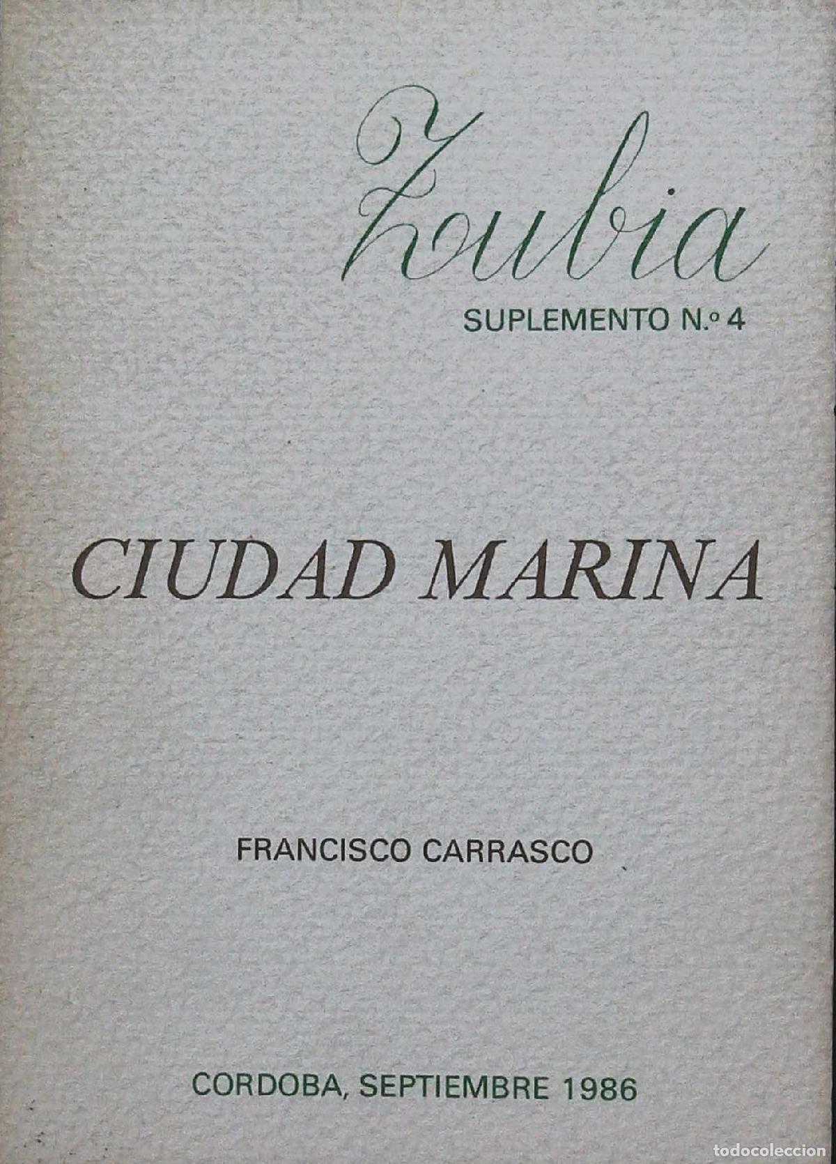 Libros: CARRASCO, Francisco.- - Ciudad Marina. - Foto 1