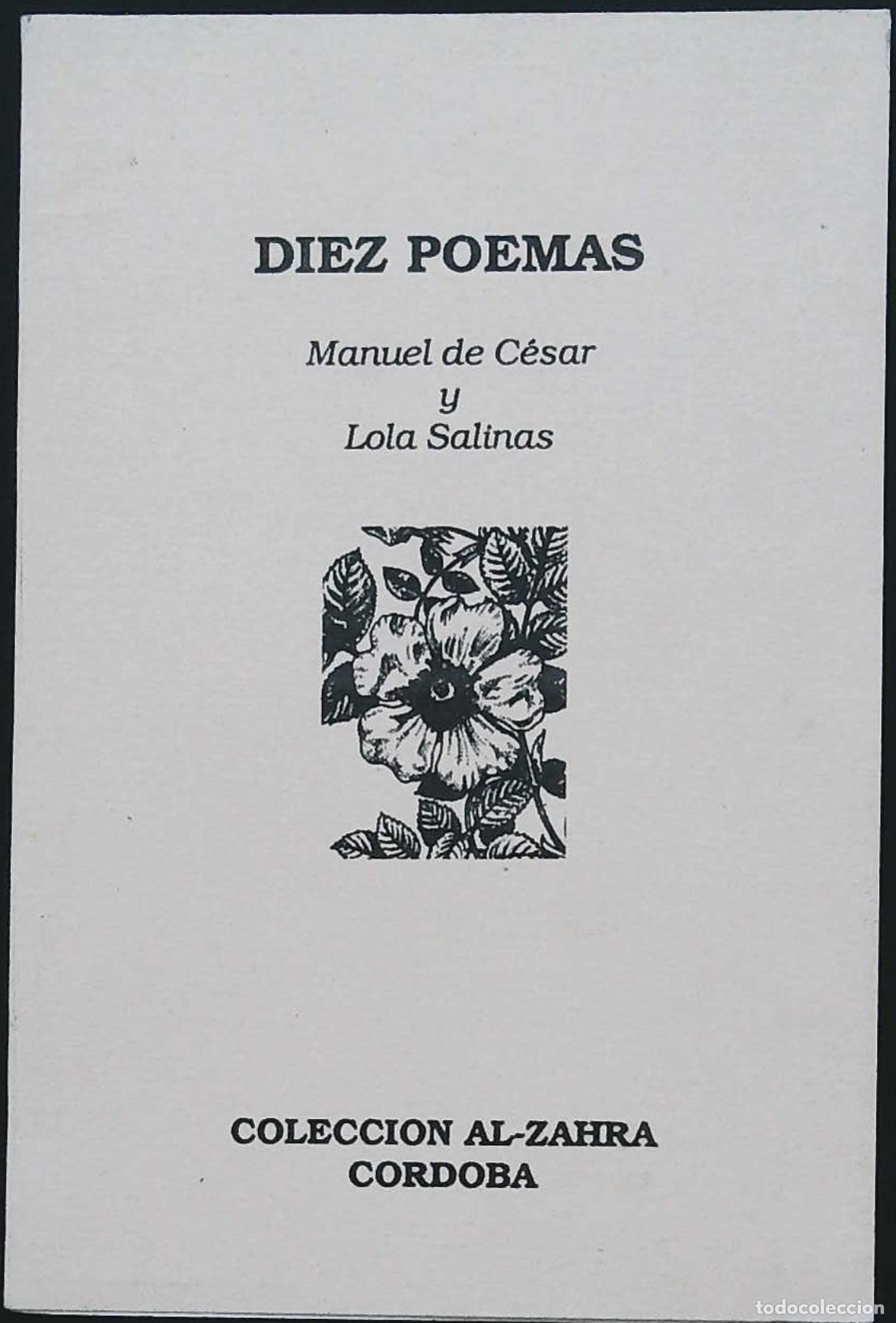 Libros: C&Eacute;SAR, Manuel de y Lola SALINAS.- - Diez poemas. - Foto 1
