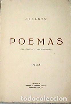 Libros: CLEANTO.- - Poemas. (Sin objeto y sin Escuela). - Foto 1