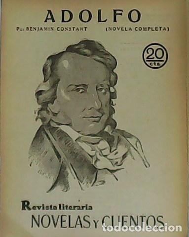 Libros: CONSTANT, Benjam&iacute;n.- - Adolfo (novela completa). A&ntilde;o I. N&ordm;34. - Foto 1