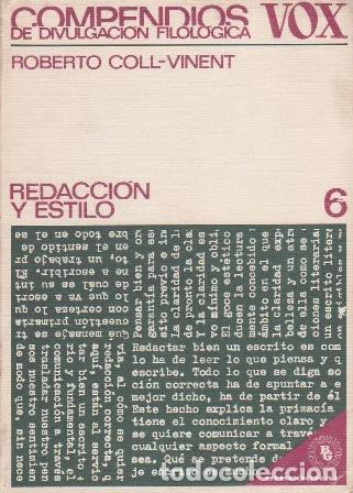 Libros: COLL-VINENT, Roberto.- - Redacci&oacute;n y estilo. - Foto 1
