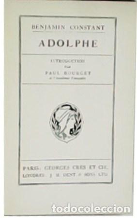 Libros: CONSTANT, Benjamin.- - Adolphe. Introduction Par Paul Bourget. - Foto 1