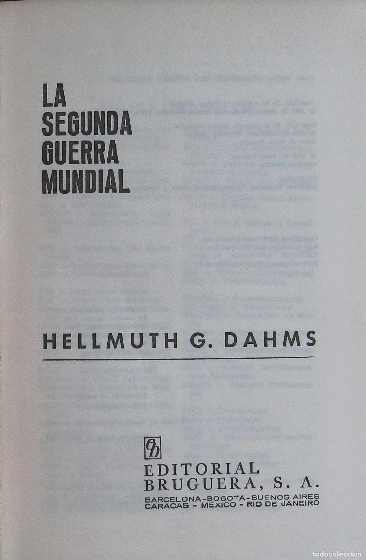 Libros: Dahms, Hellmuth G&uuml;nther - La Segunda Guerra Mundial. - Foto 1