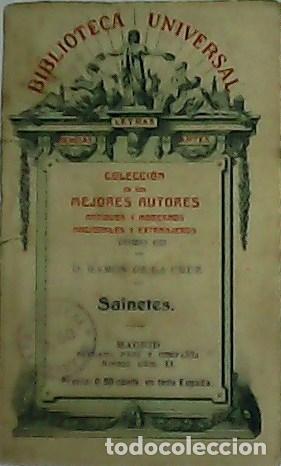 Libros: CRUZ, Ram&oacute;n de la.- - Sainetes. - Foto 1