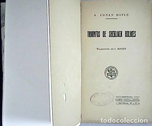 Libros: DOYLE, A. Conan.- - Triunfos de Sherlock Holmes. - Foto 1