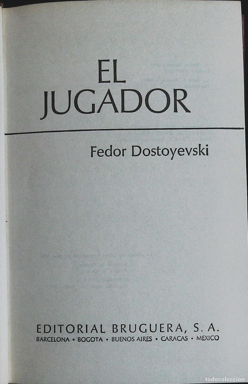 Libros: DOSTOYEVSKI, Fedor.- - El jugador. - Foto 1