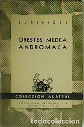 Libros: EURIPIDES.- - Orestes - Medea - Andromaca. - Foto 1