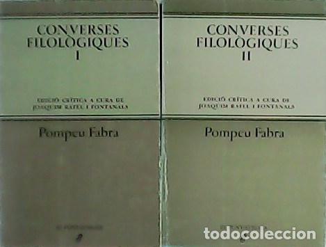 Libros: FABRA, Pompeu.- - Converses Filol&ograve;giques I y II. - Foto 1